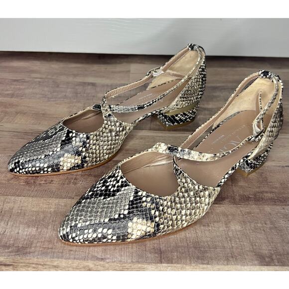 Attilio Giusti Leombruni AGL Snakeskin Leather Heels sz 37 - Picture 3 of 3